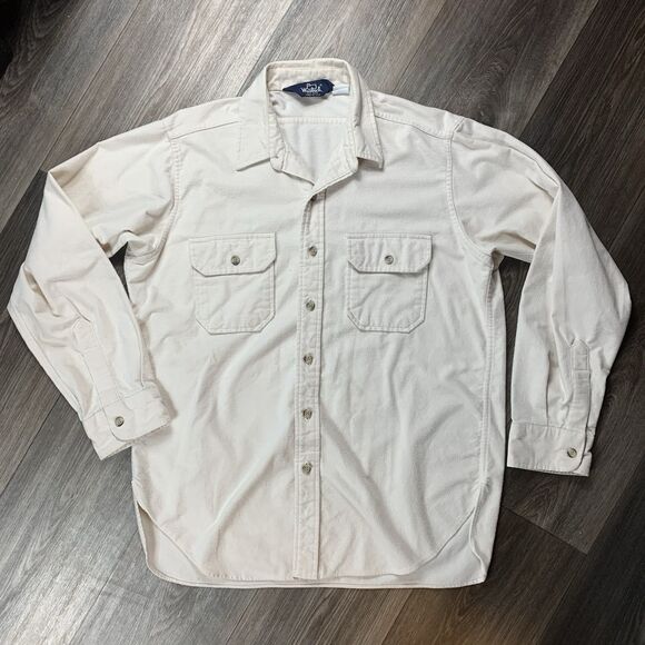 Vintage Woolrich Chamois Button Up Shirt Size L Shacket Outdoor - Picture 1 of 6
